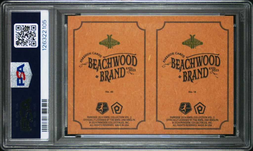2024 PARKSIDE NWSL GISELE THOMPSON BETHANY BALCER BEACHWOOD BRAND PSA 10 Gem