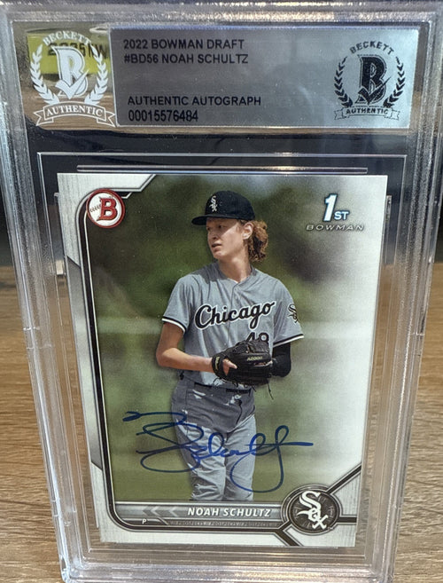 2022 Bowman Draft NOAH SCHULTZ SIGNED Bowman 1st - BAS - Slab