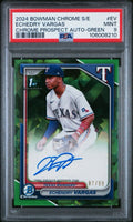 Echedry Vargas 2024 1st Bowman Chrome AUTO SAPPHIRE Green  /99 RC PSA 9