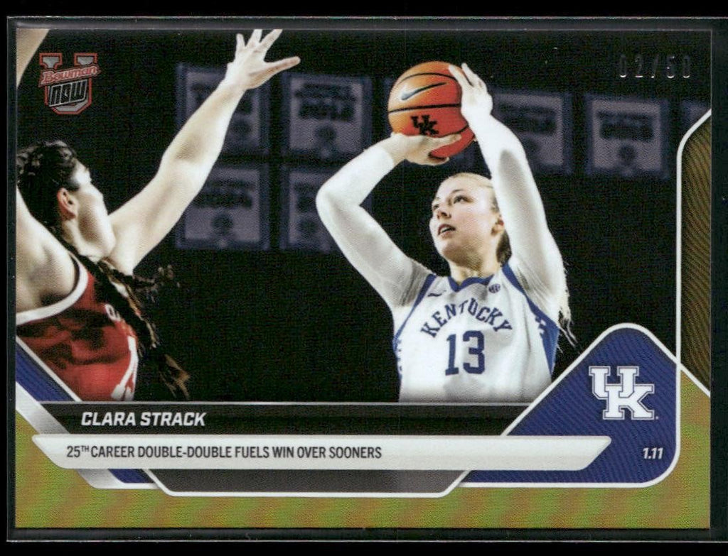 2025-26 Bowman U Now #52 Clara Strack Gold #/50