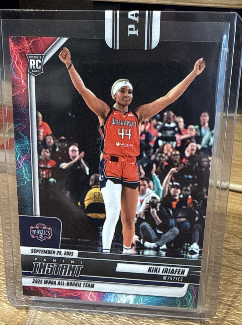 Kiki Iriafen 2025 Panini Instant WNBA #310 Lightning Parallel 3/5 - All-Rookie
