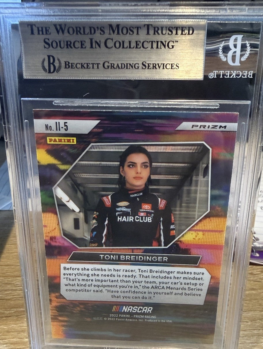 Signed 2023 Panini Prizm Instant Impact #5 - Toni Breidinger - Beckett BAS Slab