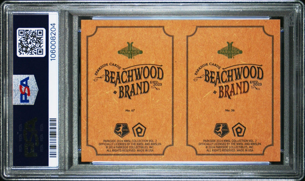 2024 PARKSIDE NWSL Sophia Smith / Dydasco BEACHWOOD BRAND PSA 10