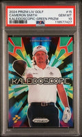 2024 PANINI PRIZM LIV GOLF KALEIDOSCOPIC GREEN PRIZM CAMERON SMITH #d /18 PSA 10