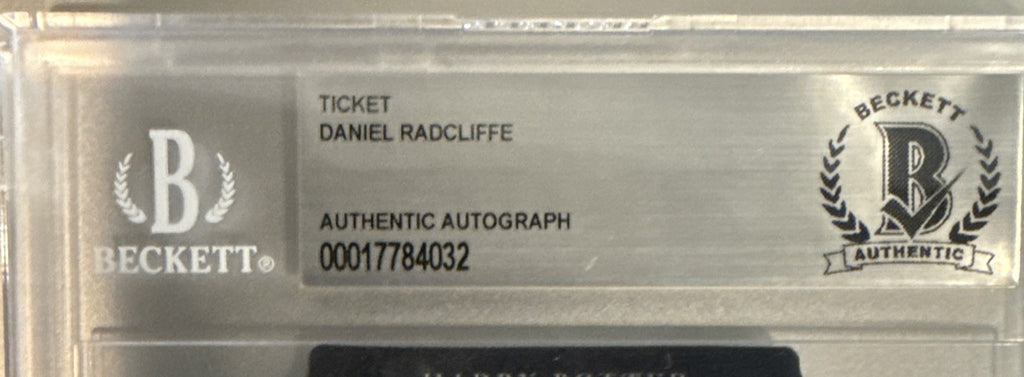 Signed Daniel Radcliffe - Harry Potter Film Concert Series Lenticular Ticket BAS