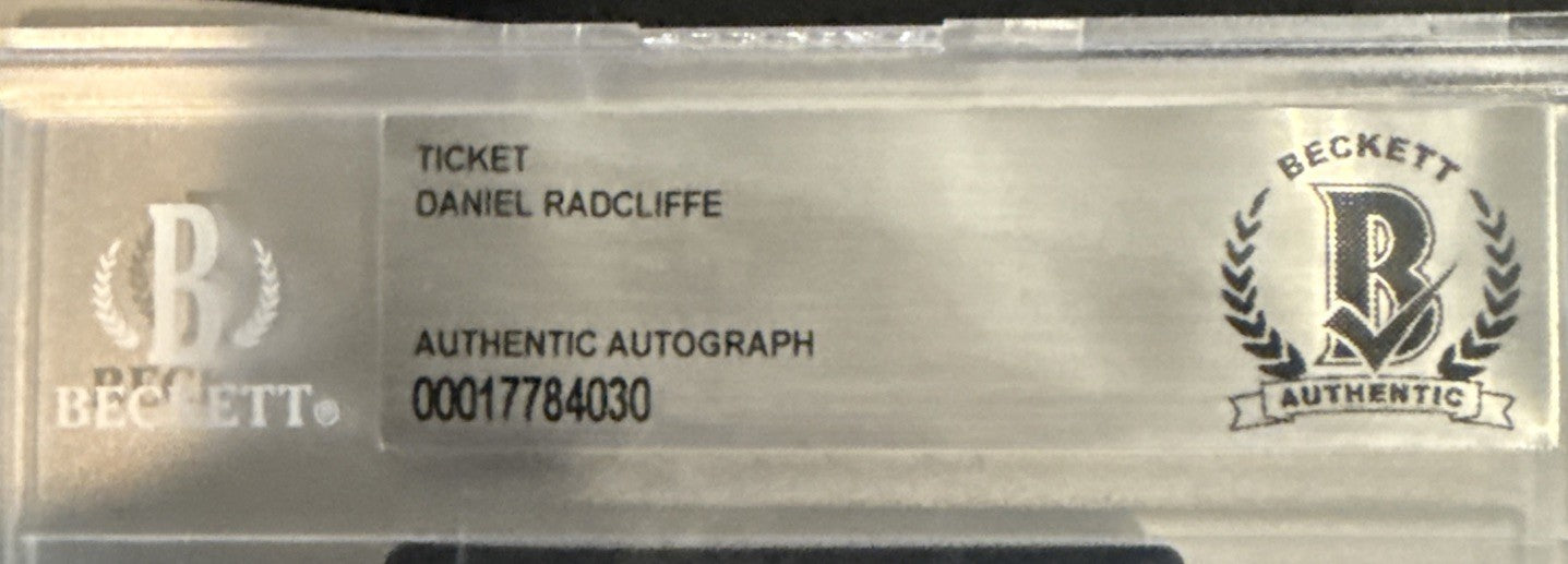 Signed Daniel Radcliffe - Harry Potter Film Concert Series Lenticular Ticket BAS