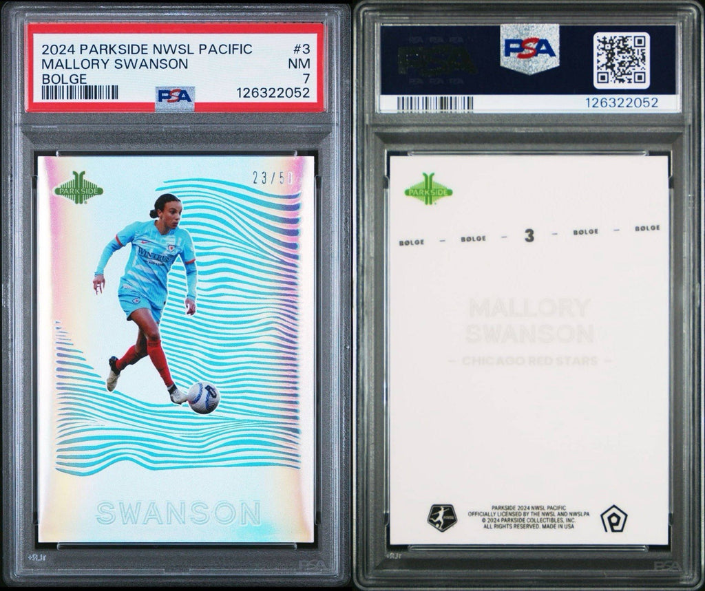 2024 Parkside NWSL Pacific Bolge #3 Mallory Swanson #d /50 - PSA 7