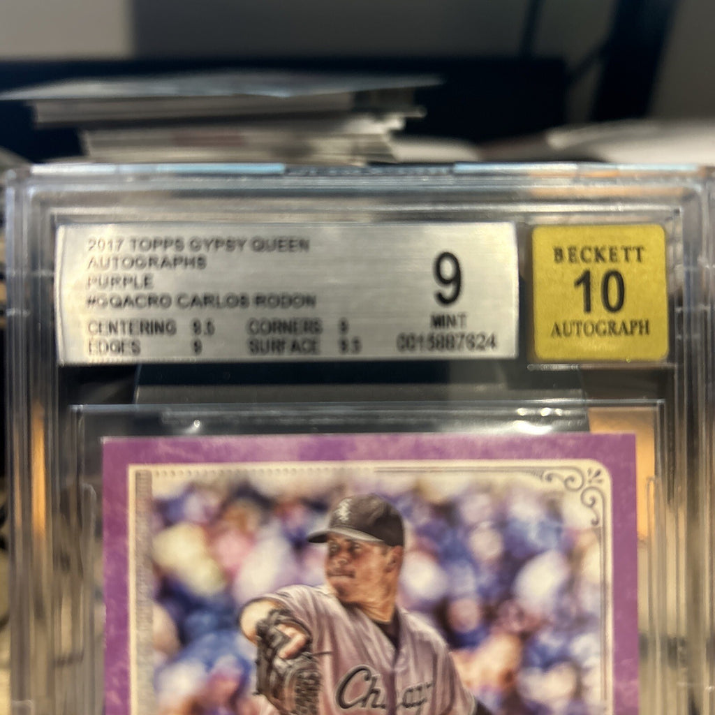 2017 Topps Gypsy Queen Auto Purple /150 Carlos Rodon #GQA-CRO BGS 9 Auto 10