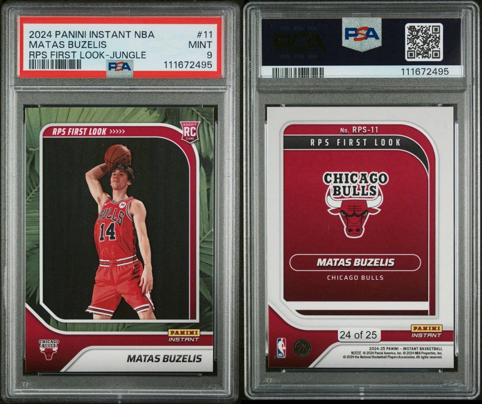 2024 Panini Instant - MATAS BUZELIS  RPS FIRST LOOK JUNGLE  /25 #11 PSA 9