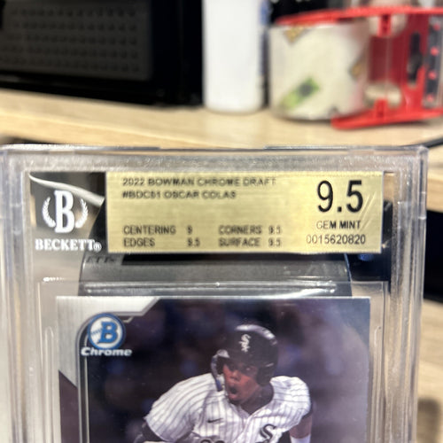2022 Bowman Draft Chrome Rookie #BDC-51 Oscar Colas - Gem Mint BGS 9.5 with subs