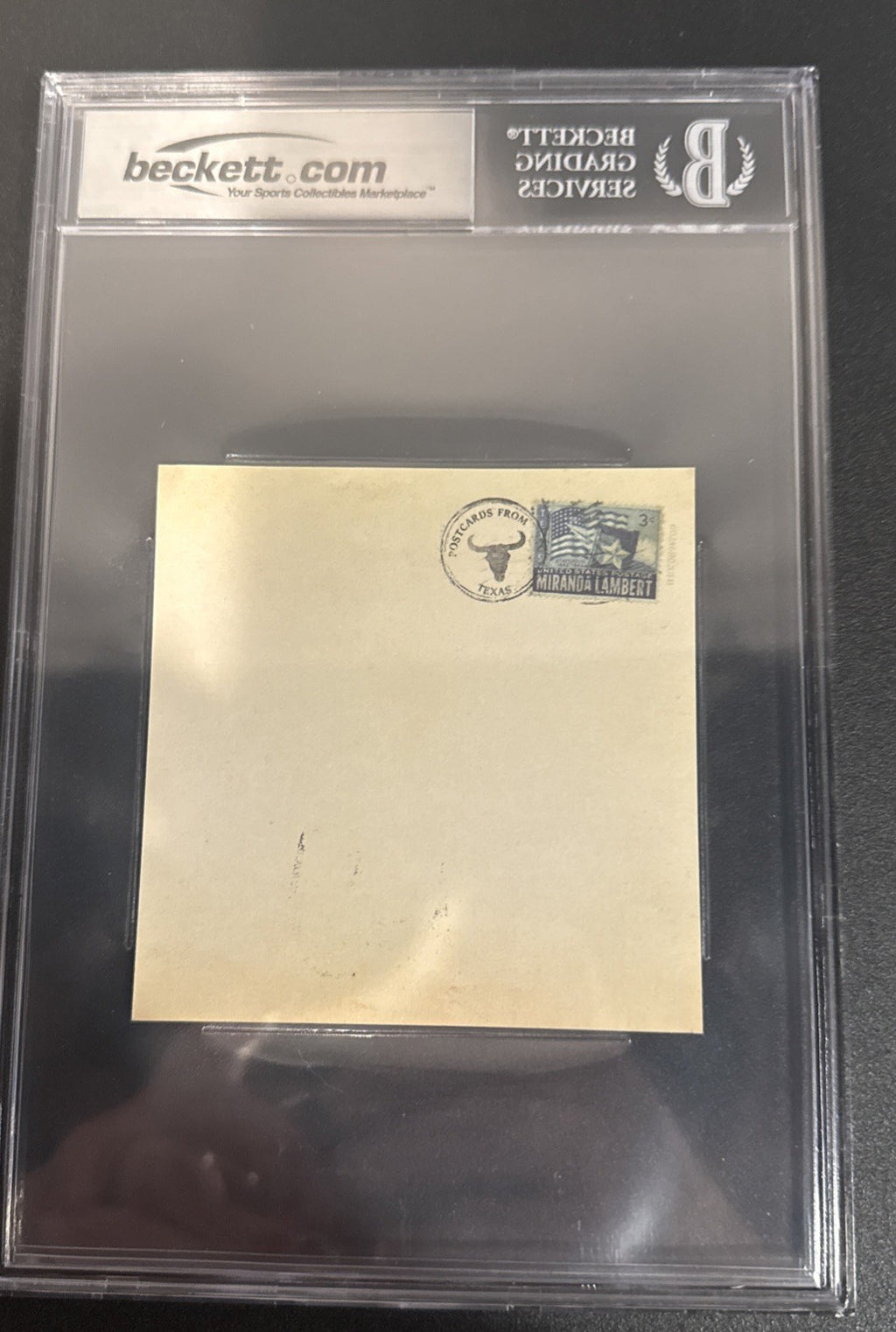 Miranda Lambert SIGNED CD Insert “Postcards From TX”- Beckett BAS Encased Slab