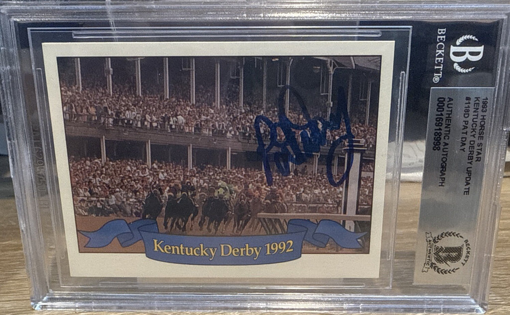 Pat Day Signed 1993 Horse Star #118D Beckett BAS Slab