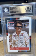2021 Donruss Retro Richard Petty #142 Signed BAS Beckett Slabbed