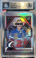 Signed Richard Petty 2022 Donruss Elite Series Holo /199 #E5 BAS Beckett Slabbed