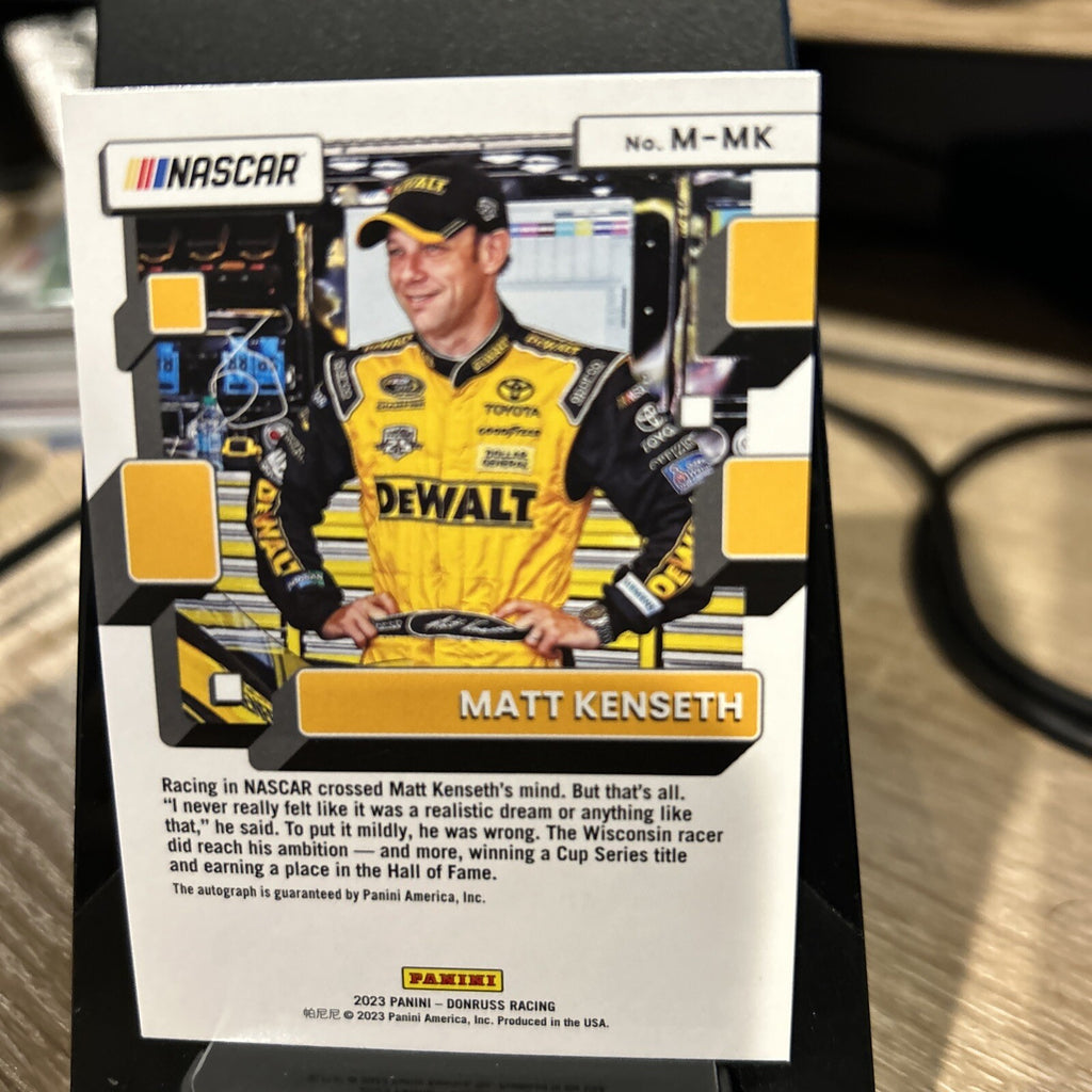 2023 Donruss Racing Matt Kenseth Monikers Auto Holo Gold 21/25.  M-MK