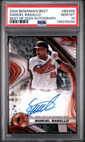 2024 Bowman's Best - Best of 2024 Autographs Samuel Basallo #B24-SB PSA 10 Gem