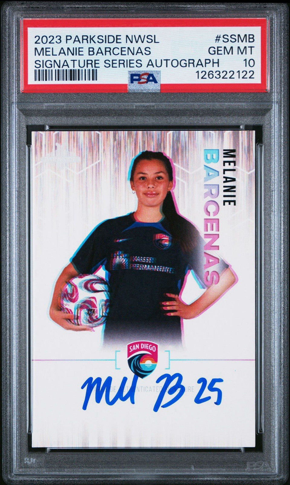 2023 Parkside NWSL Signature Series Auto MELANIE BARCENAS /400 - PSA 10 Gem