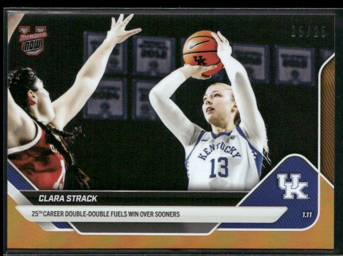 2025-26 Bowman U Now #52 Clara Strack Orange #/25