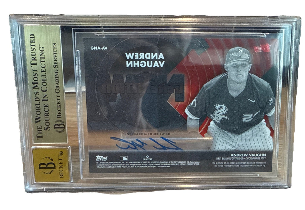2022 Topps Clearly Authentic Andrew Vaughn Red Generation Now Auto /50 BGS 9.5
