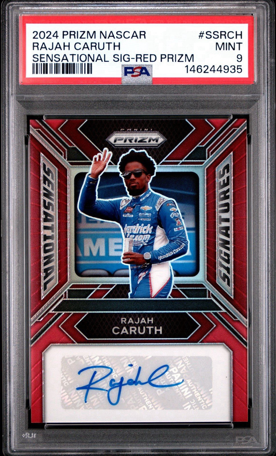 2024 Prizm - Rajah Caruth #SS-RCH - Red Auto /99 - PSA 9 Mint