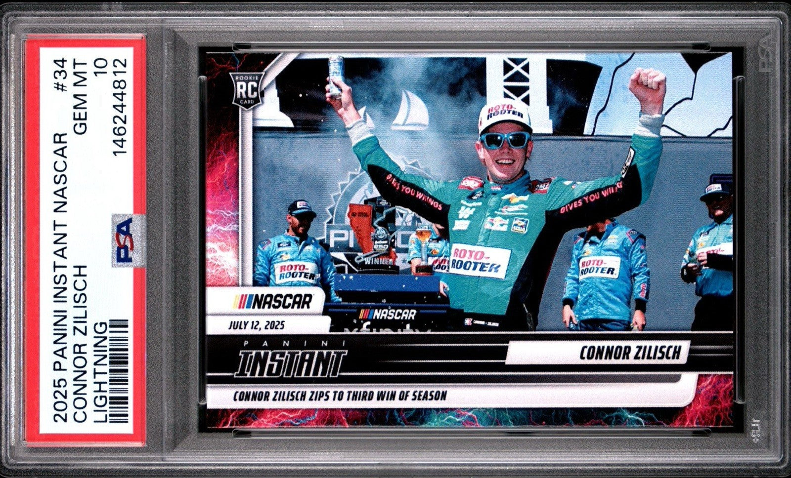 2025 Panini Instant #34 Connor Zilisch Lightning /5 PSA 10 Gem