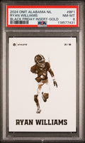 Ryan Williams Gold Holo Foil /99 Onit Athlete Whiteout #BF-1 - PSA 8