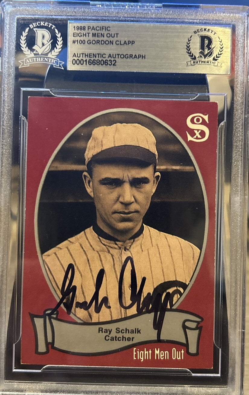 1988 Pacific Trading Cards #100 Eight Men Out Gordon Clapp Signed Auto Beckett