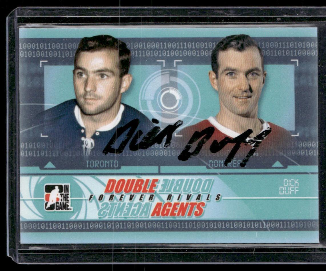 2012-13 In The Game Forever Rivals #DAG-02 Dick Duff Double Agents IP Auto