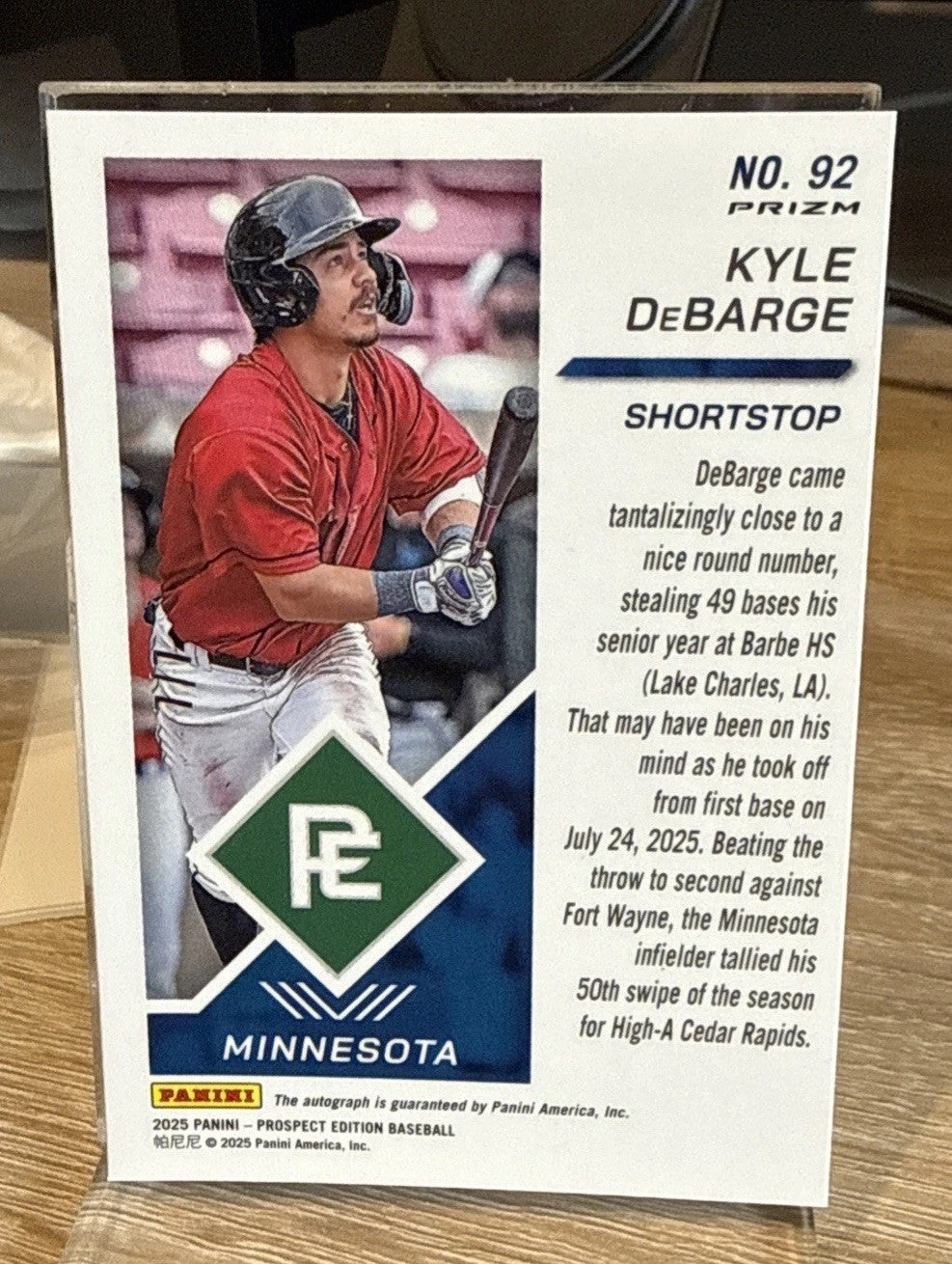 2025 Panini Prospect Edition Kyle DeBarge FOTL SILVER PANDORA AUTO #'d /7