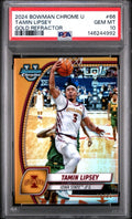 Tamin Lipsey 2024-25 Bowman Chrome U Gold Refractor /50 #66 Iowa St. PSA 10 Gem