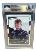 Signed 2017 Donruss #82 William Byron -Beckett BAS Slab