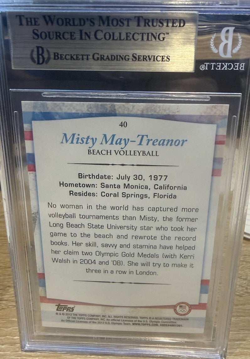 MISTY MAY-TREANOR Auto 2012 Topps US Olympic Team #40 - BAS BECKETT AUTHENTIC
