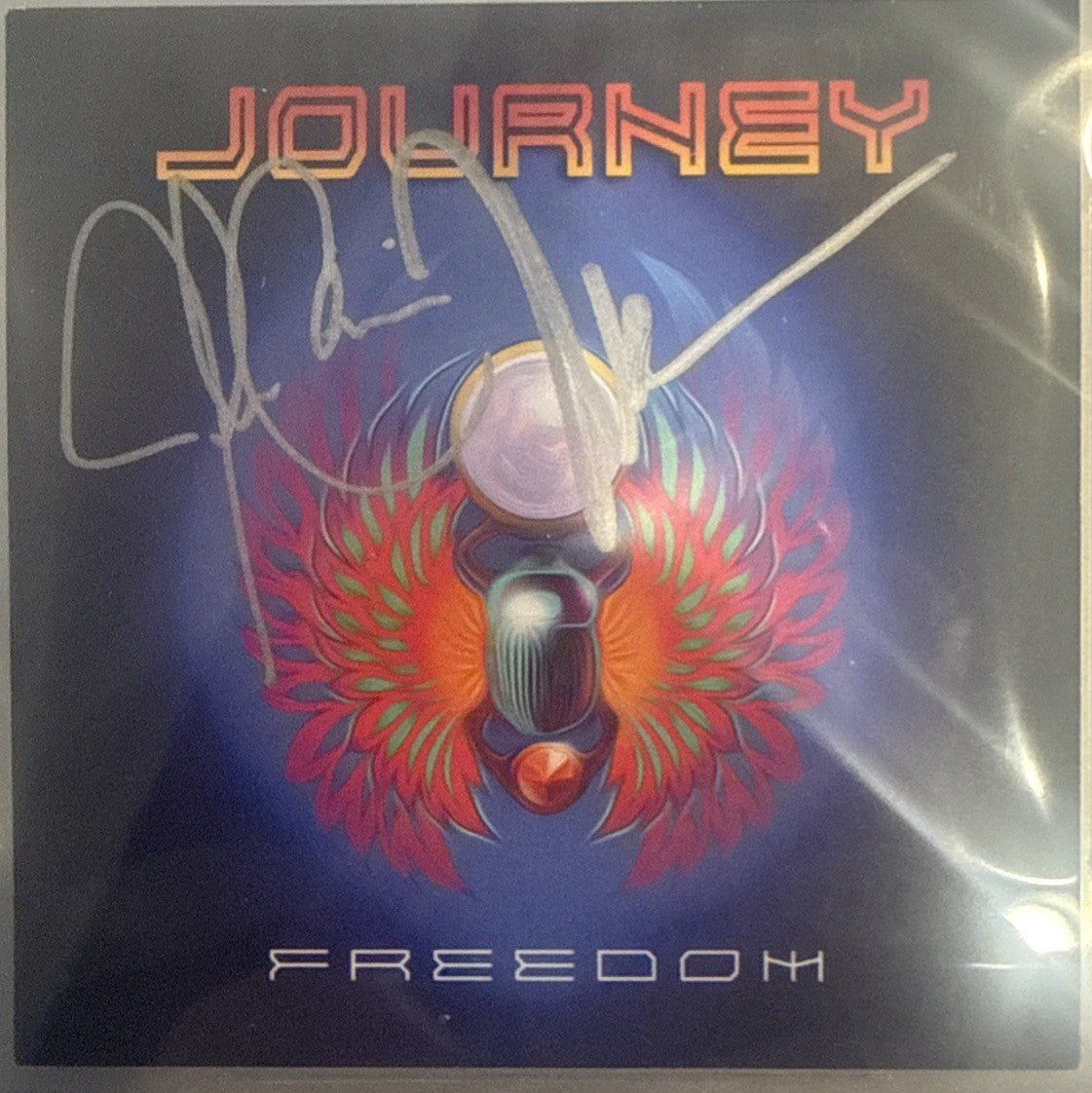 Journey (Neal Schon & Jonathan Cain) Signed CD Art Card - Beckett BAS Encased