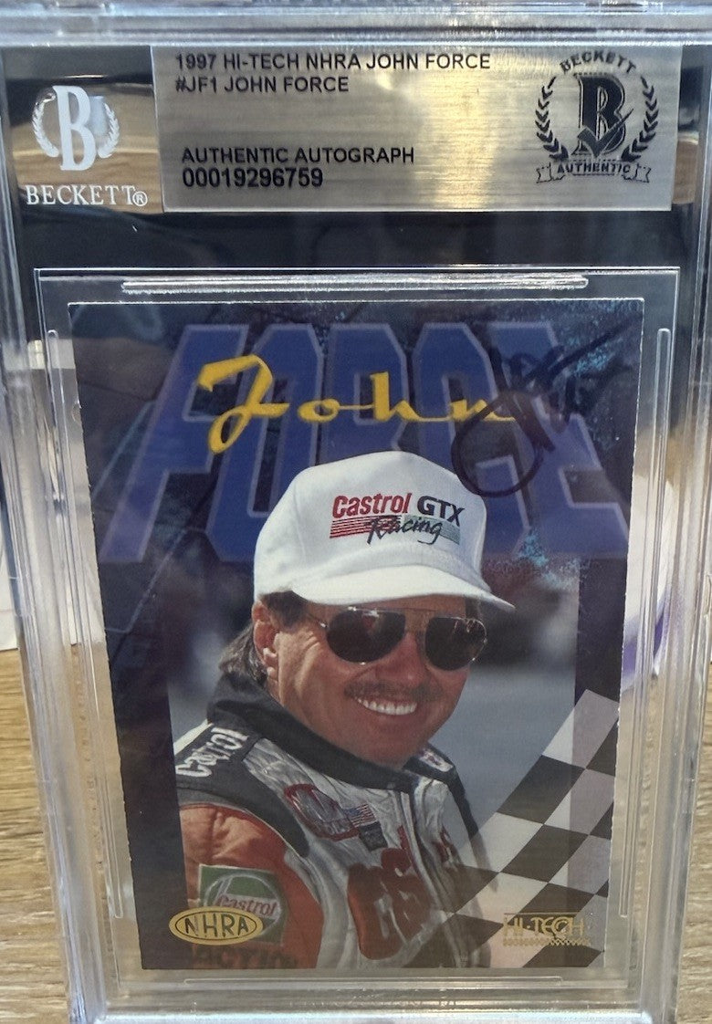 Signed 1997 Hi Tech NHRA #JF1 - John Force - Beckett BAS Slabbed