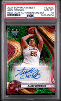 2024-25 Bowman U Best - Audi Crooks Green Mini Diamond Auto /99 - PSA 10 Gem