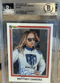 Signed Brittney Zamora 2022 Donruss #172 - BAS Beckett Slab