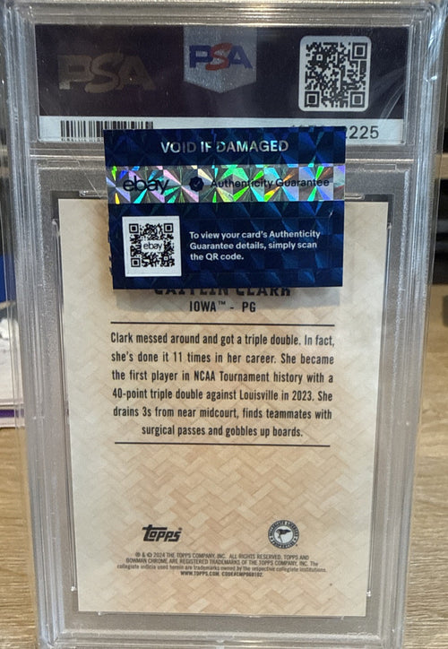 2022-2023 Bowman U Chrome Caitlin Clark Big Kahuna BK-15 (SP)  PSA 9 Mint