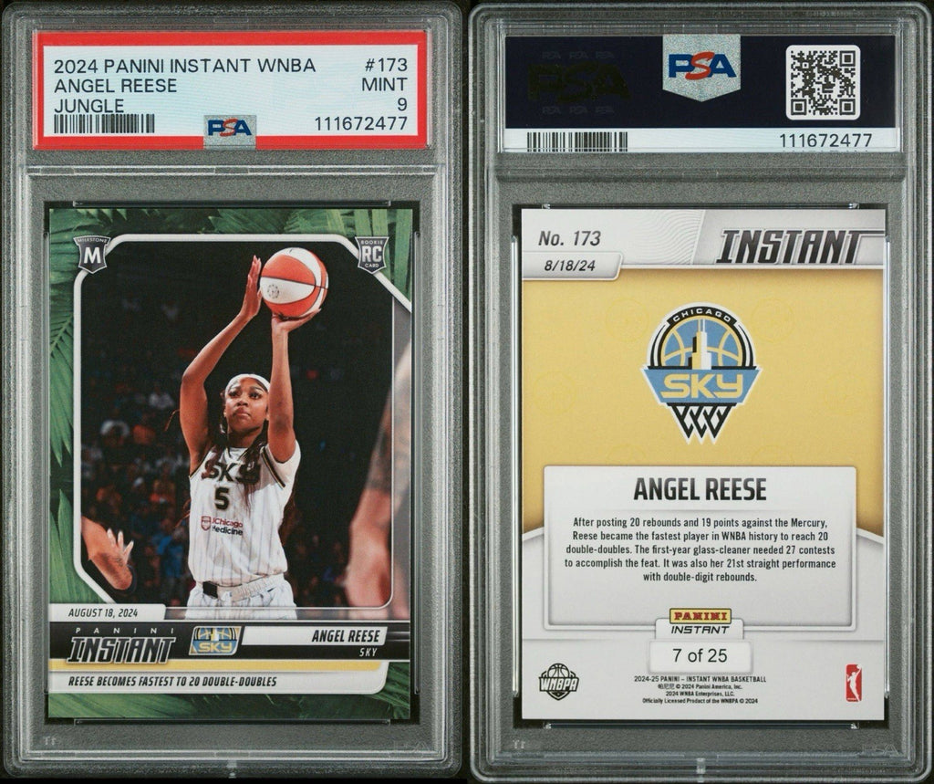 2024 Panini Instant WNBA #173 Angel Reese RC Jungle /25 - PSA 9