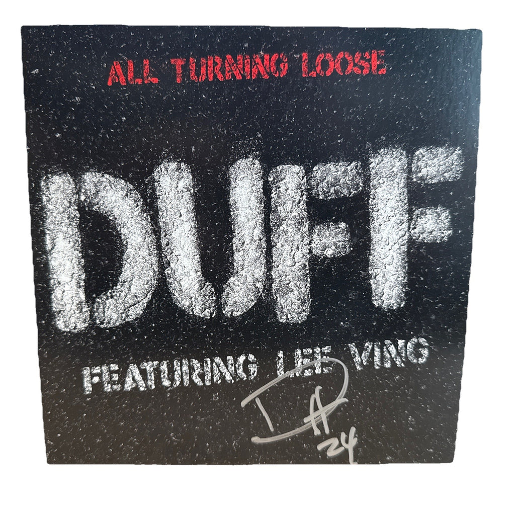 Duff McKagan Signed Pink 7” Record All Turning Loose Autographed