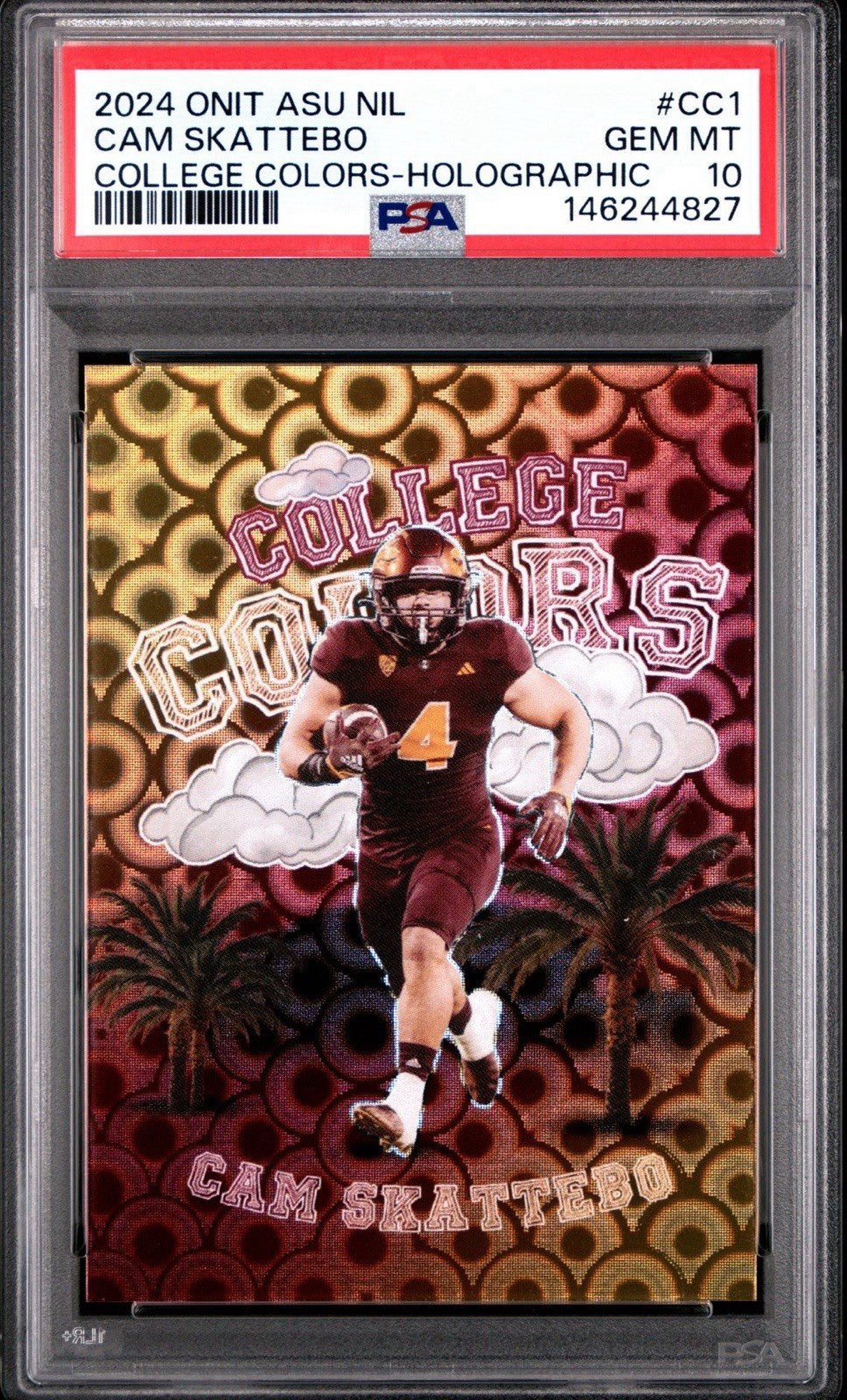 2024 ONIT CAM SKATTEBO College Colors CC-1 Holo PSA 10 Gem