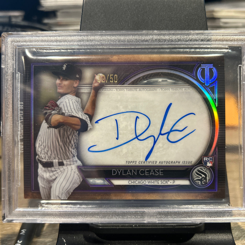 Dylan Cease 2020 Topps Tribute Purple Signed Auto RC #/50 BGS 9.5 Gem Auto 10 !