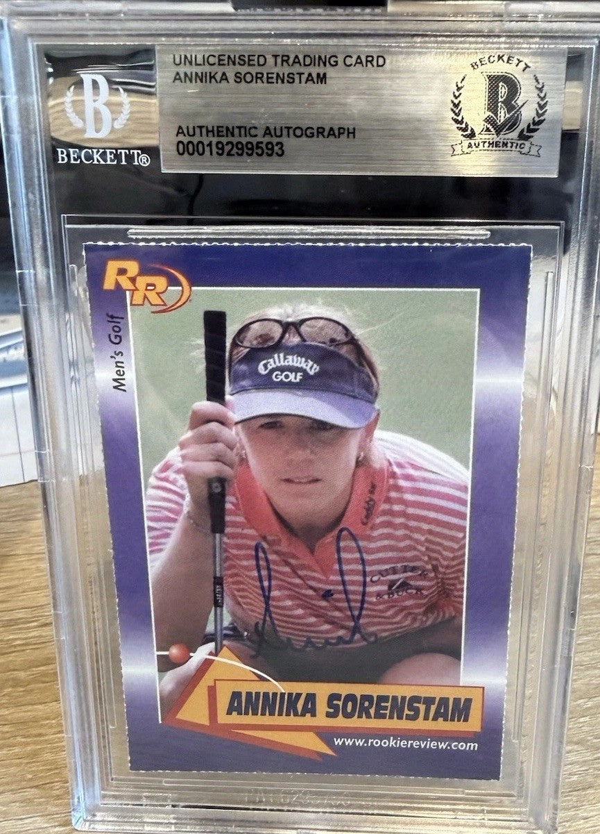 Annika Sorenstam 2003 Rookie Review Card - Beckett BAS Slab