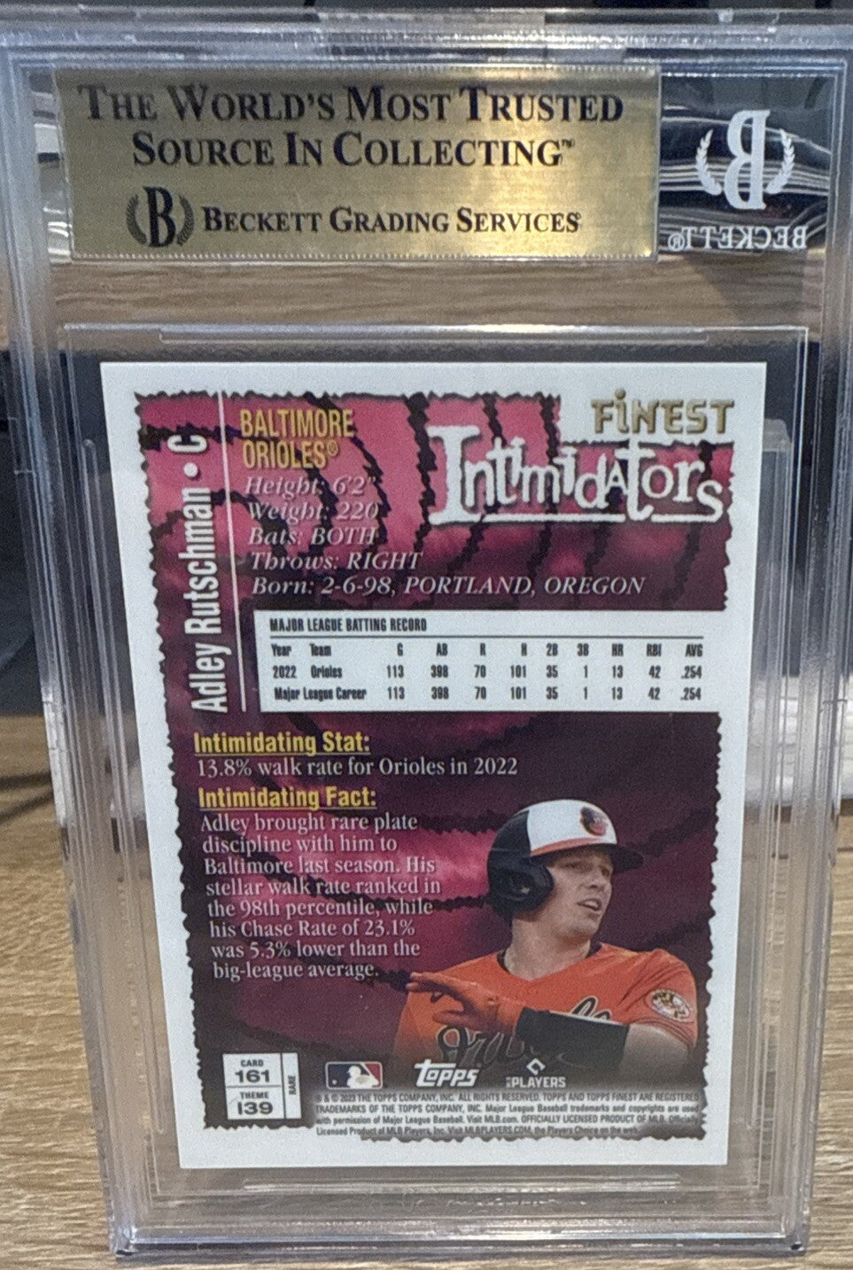 2023 Topps Finest Flashbacks ADLEY RUTSCHMAN RC Rookie Rare Gold BGS 9.5 Gem MT