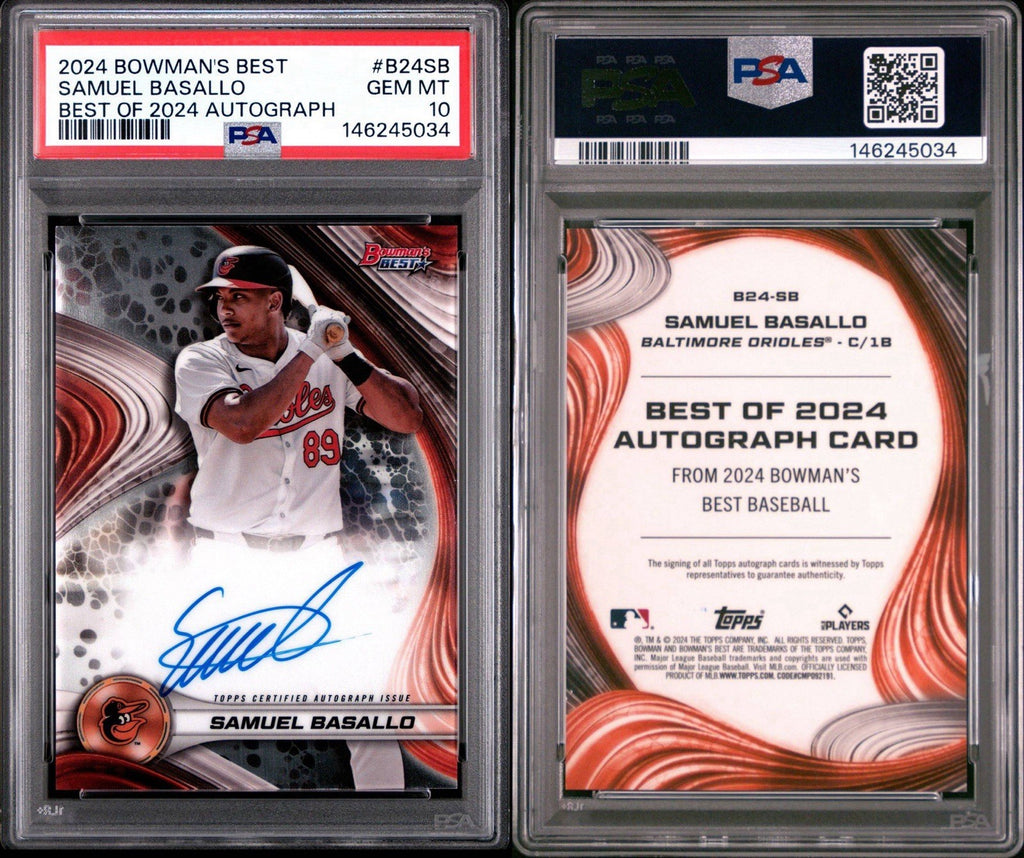 2024 Bowman's Best - Best of 2024 Autographs Samuel Basallo #B24-SB PSA 10 Gem