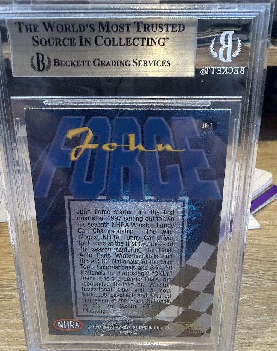 Signed 1997 Hi Tech NHRA #JF1 - John Force - Beckett BAS Slabbed