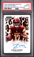 LUKE MCCAFFREY 2024 PANINI INSTANT ACCESS SIGNATURES AUTO JAGUAR # 8/10 PSA 10