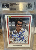 Signed Richard Petty 2022 Donruss Retro #197 BAS Beckett Slabbed