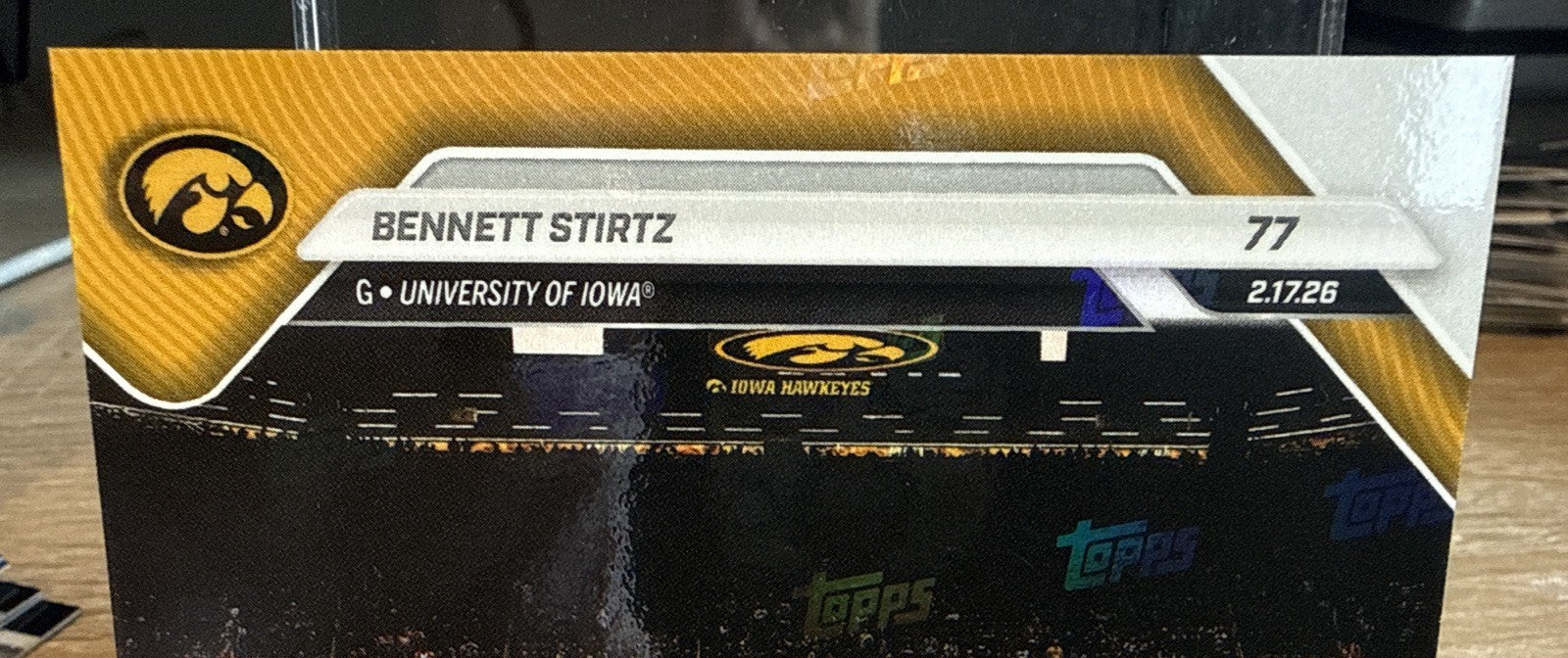 2025-26 Bowman U Now - Black Foil #77-A Bennett Stirtz #d /10 - Ranked Win