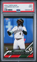 2024 Topps Now #651 Lawrence Butler Red Parallel /10 Oakland Athletics RC PSA 9
