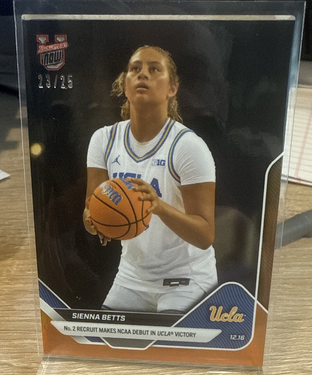 Sienna Betts UCLA Debut 2025-26 Bowman U NOW Basketball Card 34 Orange Foil /25